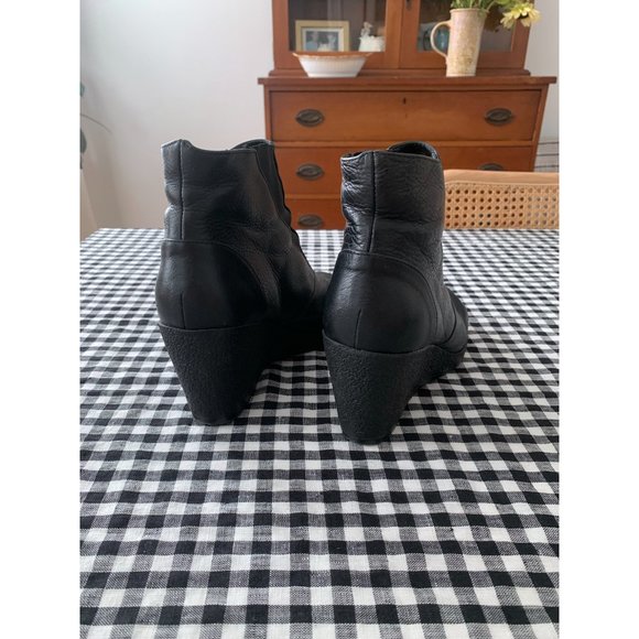 Whyred Black Leather Wedge Ankle Boot/Bootie US 8 from Steven Alan - Picture 3 of 3